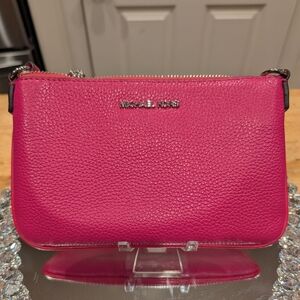 MICHAEL KORS Jet Set Small Pebbled Leather Convertible Wristlet NWT